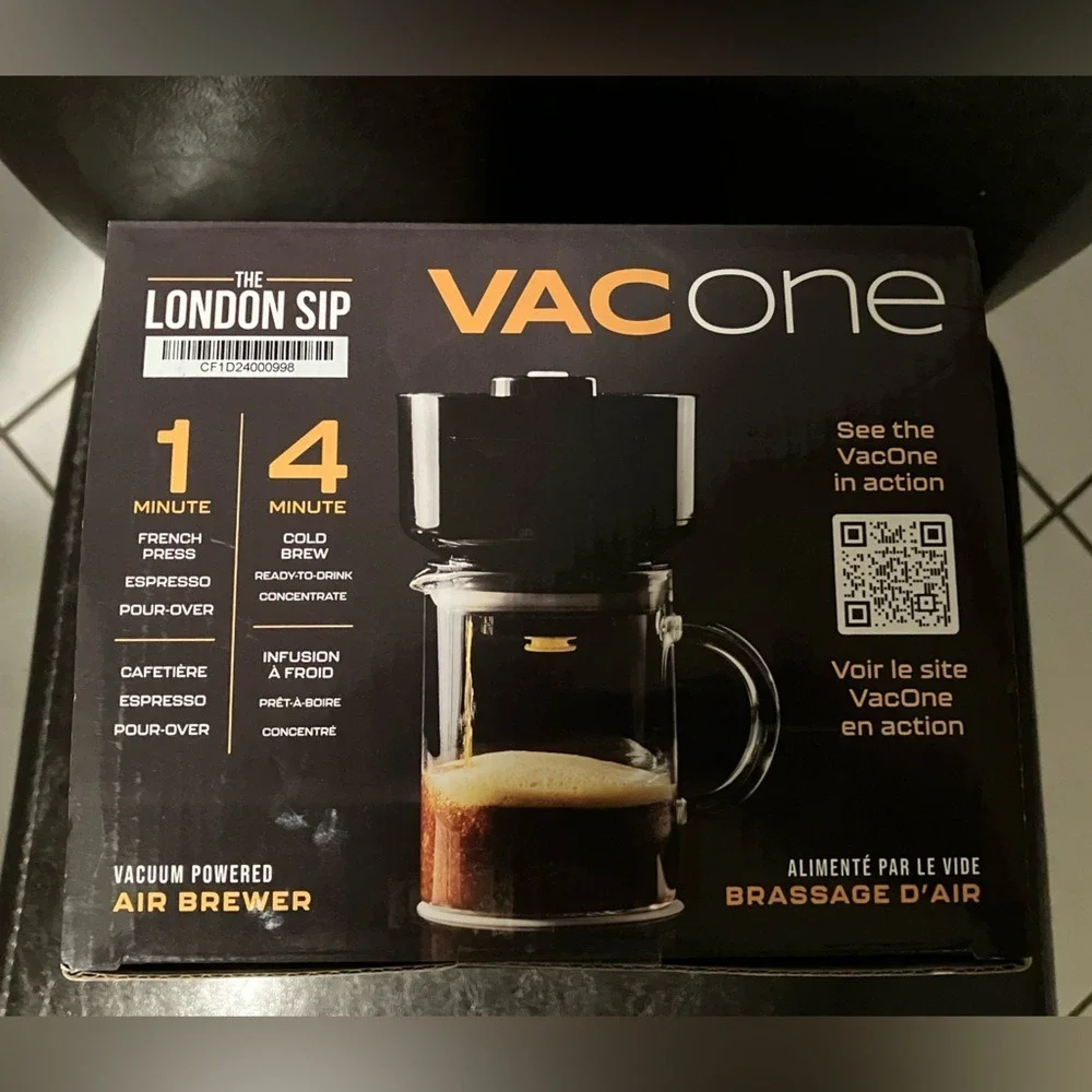 VACone London Sip Air Brewer USB Rechargeable Battery Coffee Maker NIB